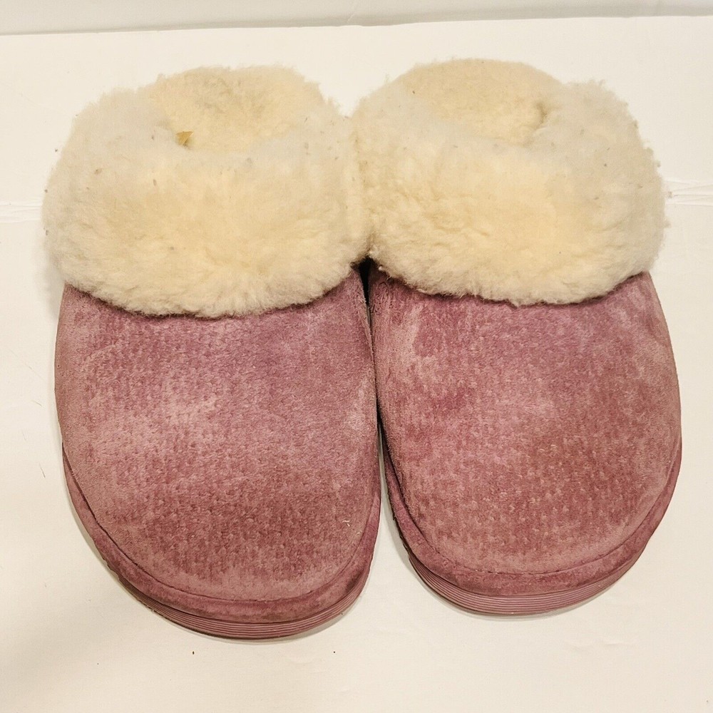 Old Friend purplish gen sheepskin suede leather Soft Clog house Slippers XXL - Picture 12 of 12